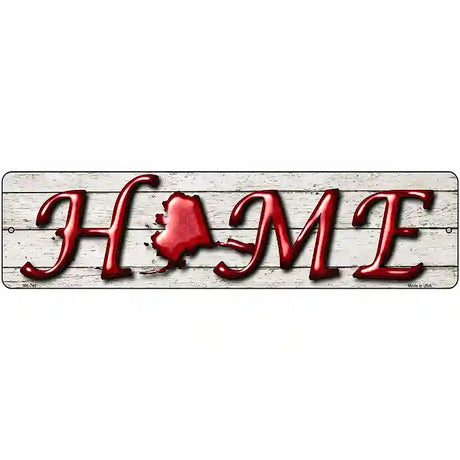 Alaska Home State Outline Novelty Metal Street Sign 12" x 3" (MK)