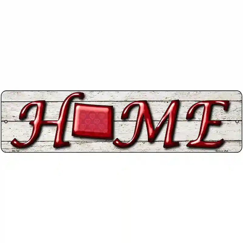 Colorado Home State Outline Novelty Metal Street Sign 12" x 3" (MK)