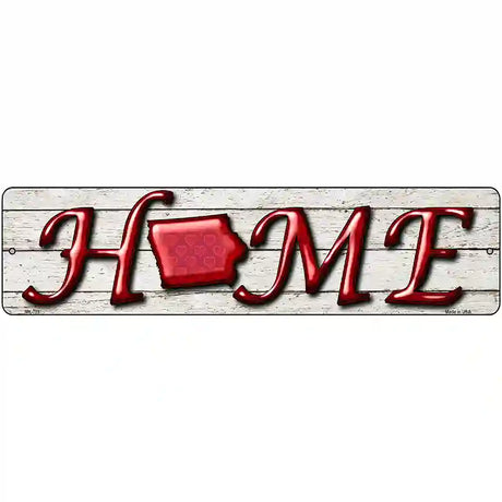 Iowa Home State Outline Novelty Metal Street Sign 12" x 3" (MK)