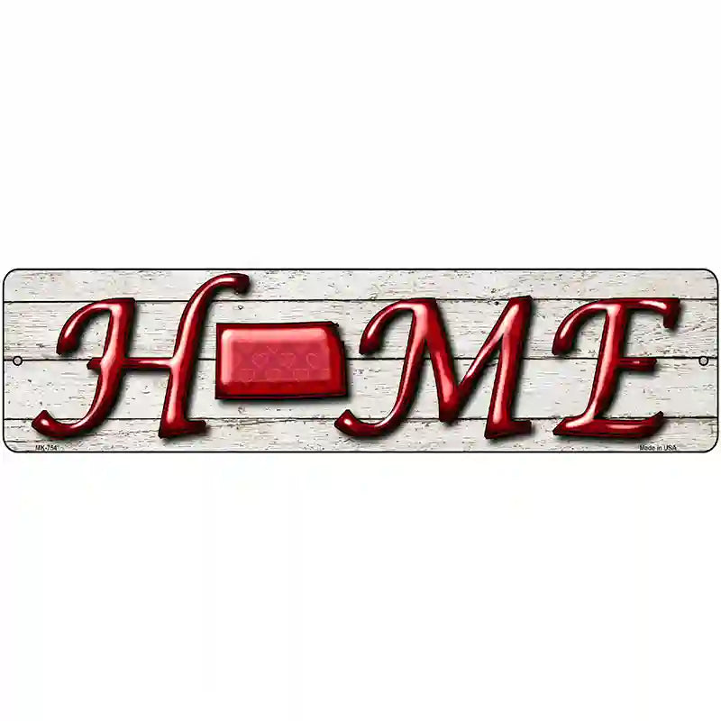 Kansas Home State Outline Novelty Metal Street Sign 12" x 3" (MK)