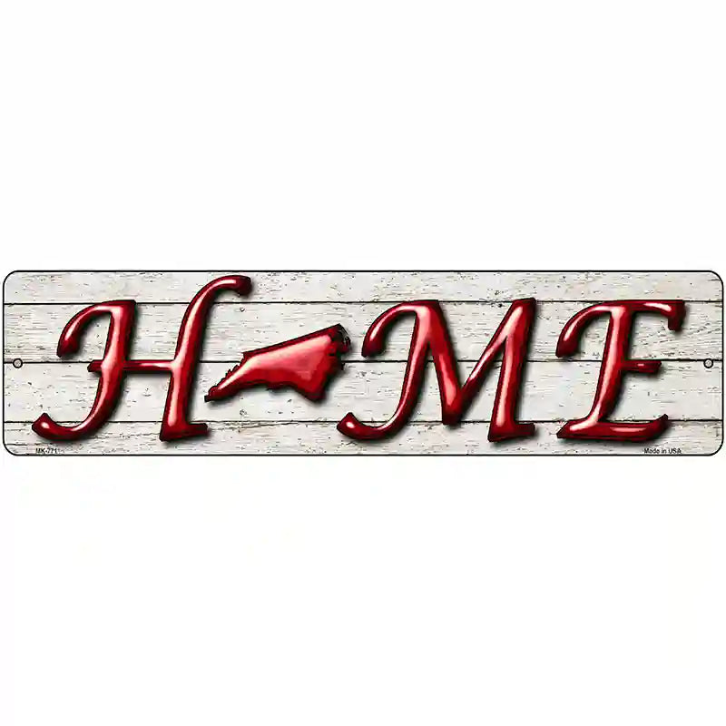 North Carolina Home State Outline Novelty Metal Street Sign 12" x 3" (MK)