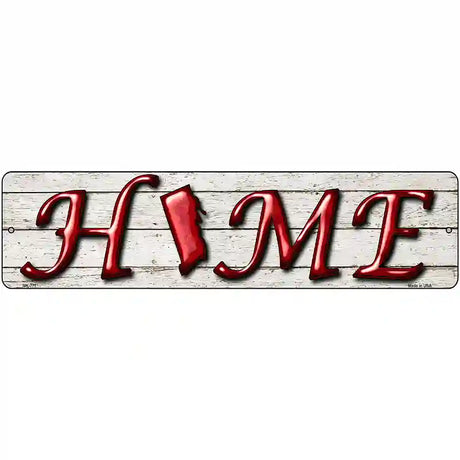 Rhode Island Home State Outline Novelty Metal Street Sign 12" x 3" (MK)