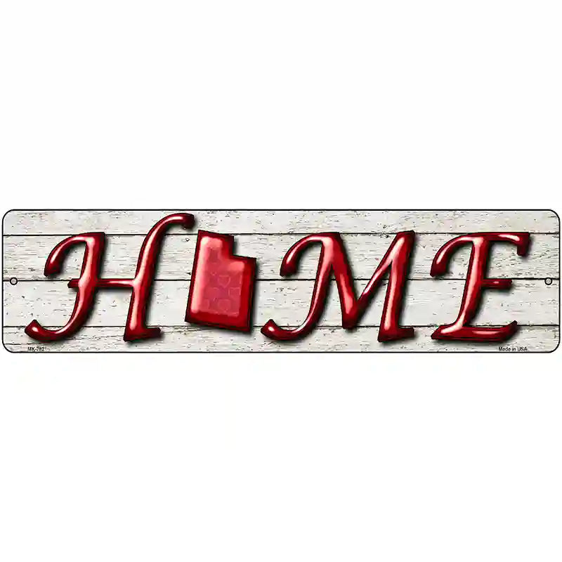 Utah Home State Outline Novelty Metal Street Sign 12" x 3" (MK)