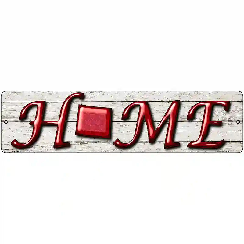 Wyoming Home State Outline Novelty Metal Street Sign 12" x 3" (MK)