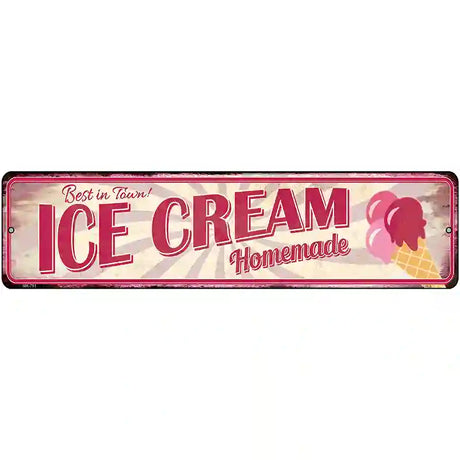 Homeade Ice Cream Novelty Street Sign 12" x 3" (MK)