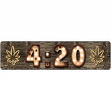 420 Bulb Lettering Novelty Metal Street Sign 12" x 3" (MK)