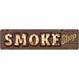 Smoke Shop Bulb Lettering Novelty Metal Street Sign 12" x 3" (MK)