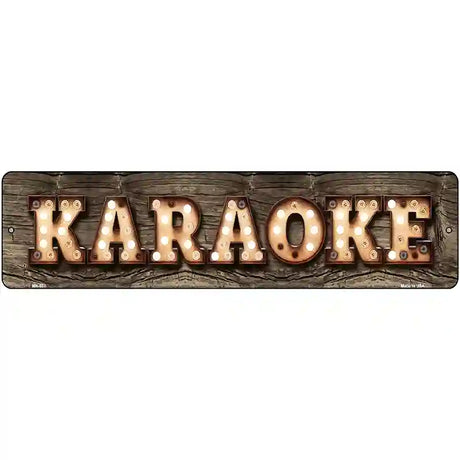 Karaoke Bulb Lettering Novelty Metal Street Sign 12" x 3" (MK)