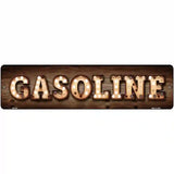 Gasoline Bulb Lettering Novelty Metal Street Sign 12" x 3" (MK)