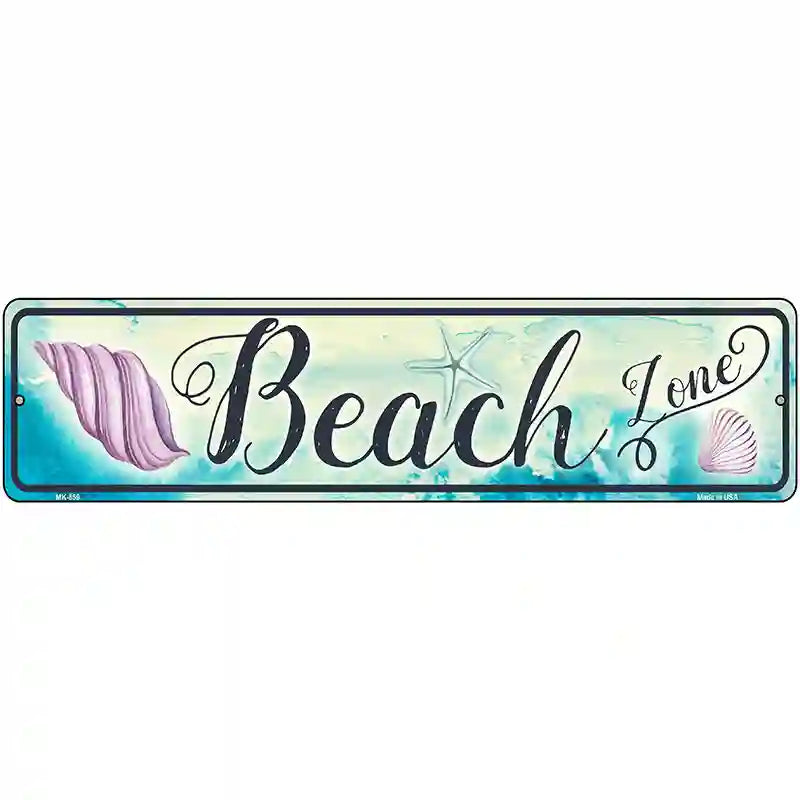 Beach Zone Novelty Metal Street Sign 12" x 3" (MK)