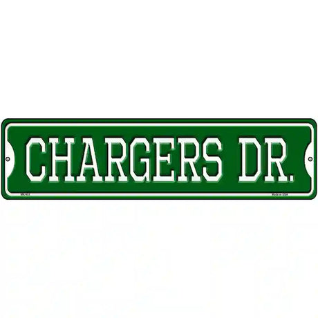 Chargers Dr Novelty Metal Street Sign 12" x 3" (MK)