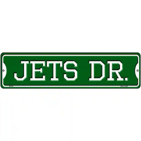 Jets Dr Novelty Metal Street Sign 12" x 3" (MK)