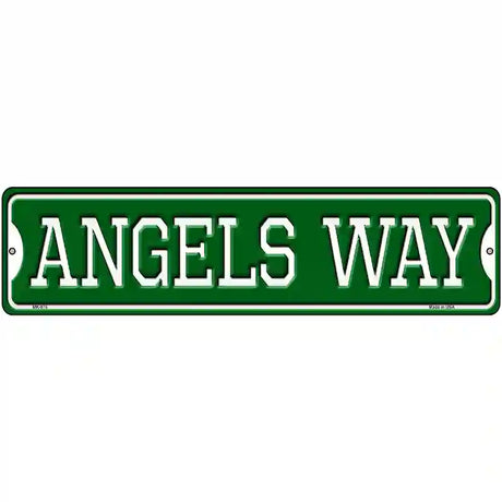 Angels Way Novelty Metal Street Sign 12" x 3" (MK)