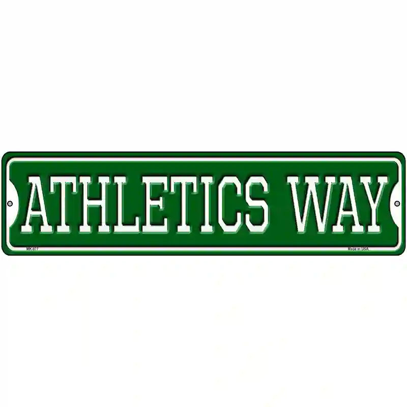 Athletics Way Novelty Metal Street Sign 12" x 3" (MK)