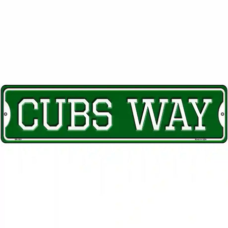 Cubs Way Novelty Metal Street Sign 12" x 3" (MK)