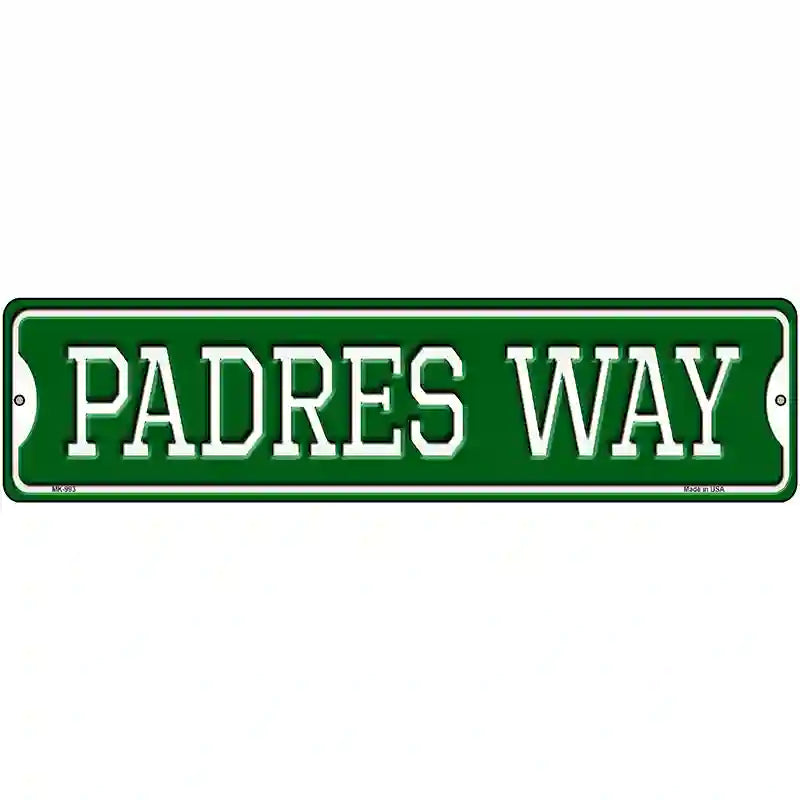 Padres Way Novelty Metal Street Sign 12" x 3" (MK)