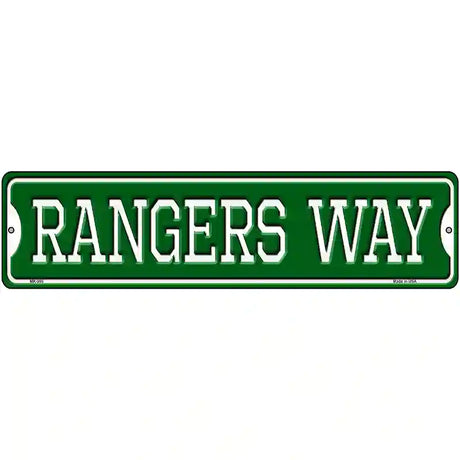 Rangers Way Novelty Metal Street Sign 12" x 3" (MK)