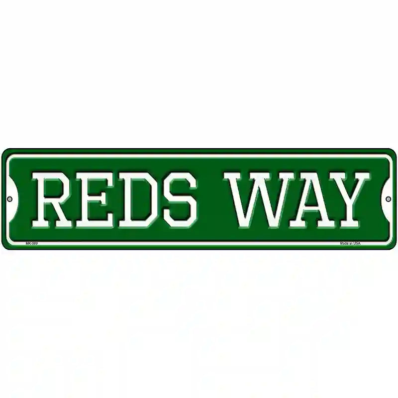 Reds Way Novelty Metal Street Sign 12" x 3" (MK)