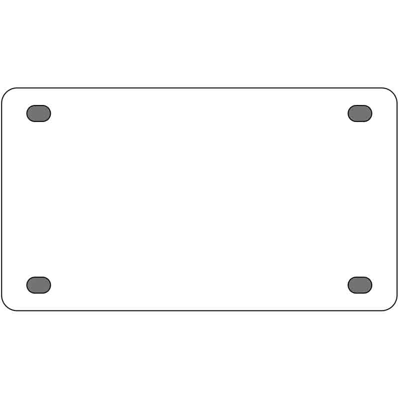 White Dye Sublimation 2.2" x 4" Wholesale Novelty Mini License Plate