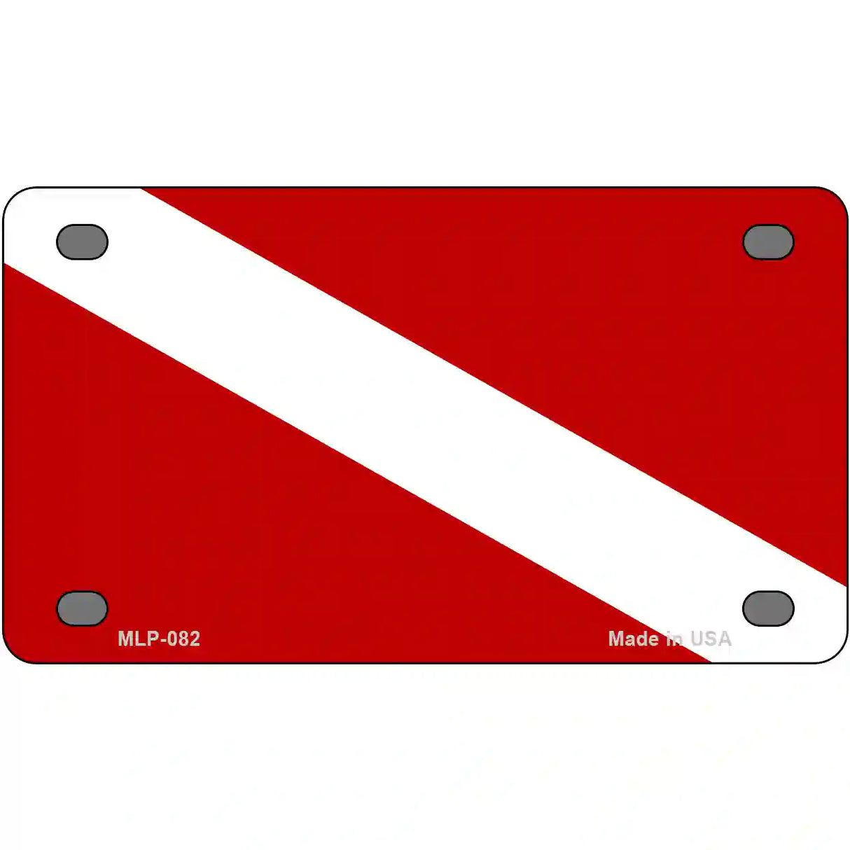 Diving Flag Novelty Metal License Plate 4" x 2.2" (MLP)