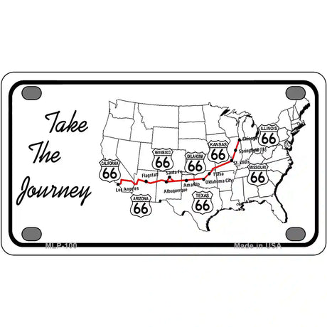 Take The Journey Novelty Metal License Plate 4" x 2.2" (MLP)