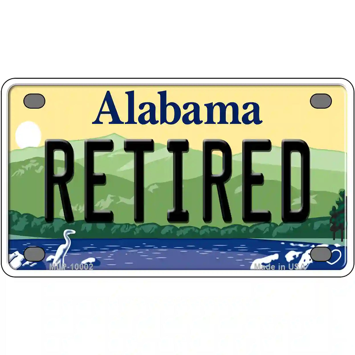 Retired Alabama Metal Novelty License Plate 4" x 2.2" (MLP)