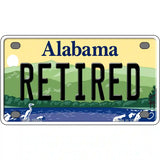 Retired Alabama Metal Novelty License Plate 4" x 2.2" (MLP)