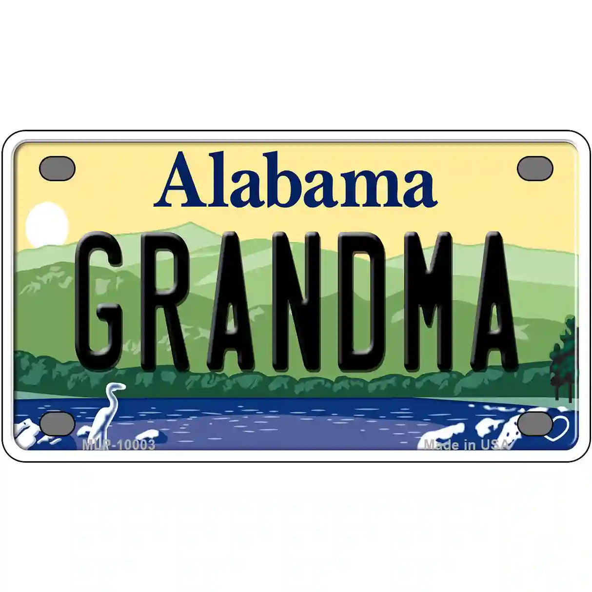 Grandma Alabama Metal Novelty License Plate 4" x 2.2" (MLP)