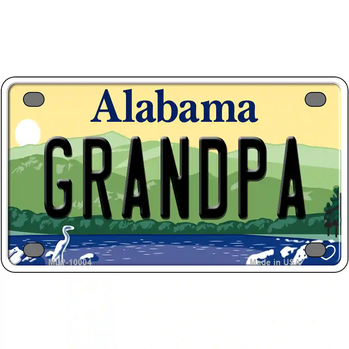 Grandpa Alabama Metal Novelty License Plate 4" x 2.2" (MLP)