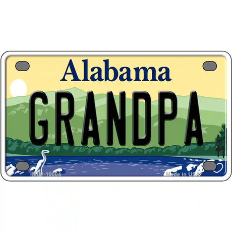 Grandpa Alabama Metal Novelty License Plate 4" x 2.2" (MLP)