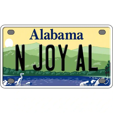 N Joy AL Alabama Metal Novelty License Plate 4" x 2.2" (MLP)