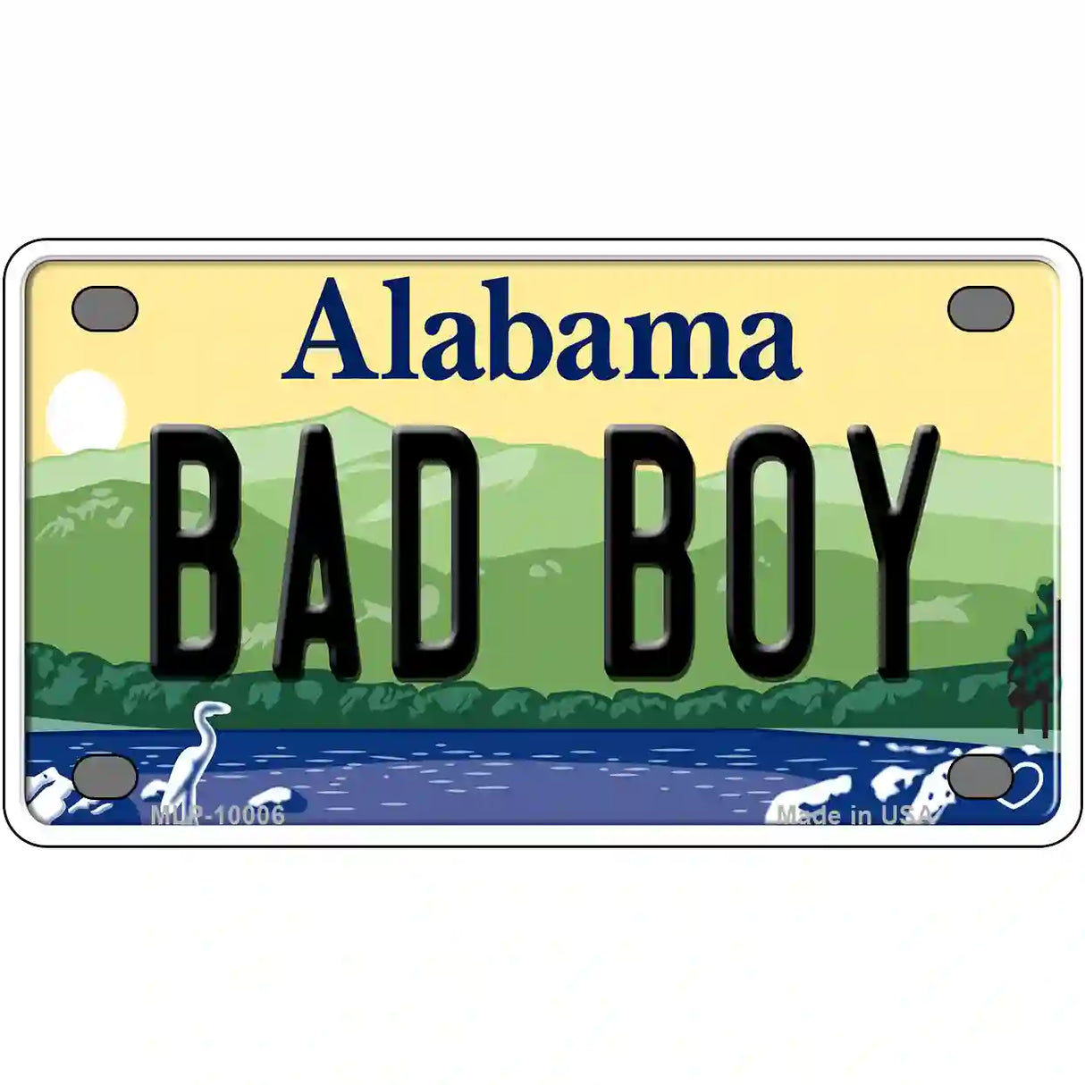 Bad Boy Alabama Metal Novelty License Plate 4" x 2.2" (MLP)