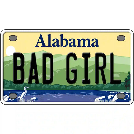 Bad Girl Alabama Metal Novelty License Plate 4" x 2.2" (MLP)