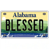 Blessed Alabama Metal Novelty License Plate 4" x 2.2" (MLP)