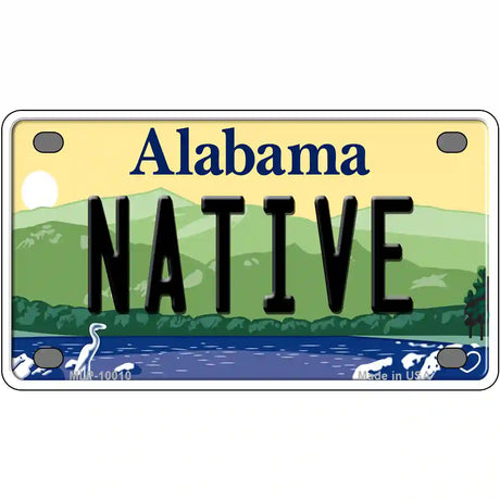 Native Alabama Metal Novelty License Plate 4" x 2.2" (MLP)