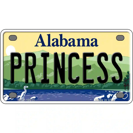 Princess Alabama Metal Novelty License Plate 4" x 2.2" (MLP)