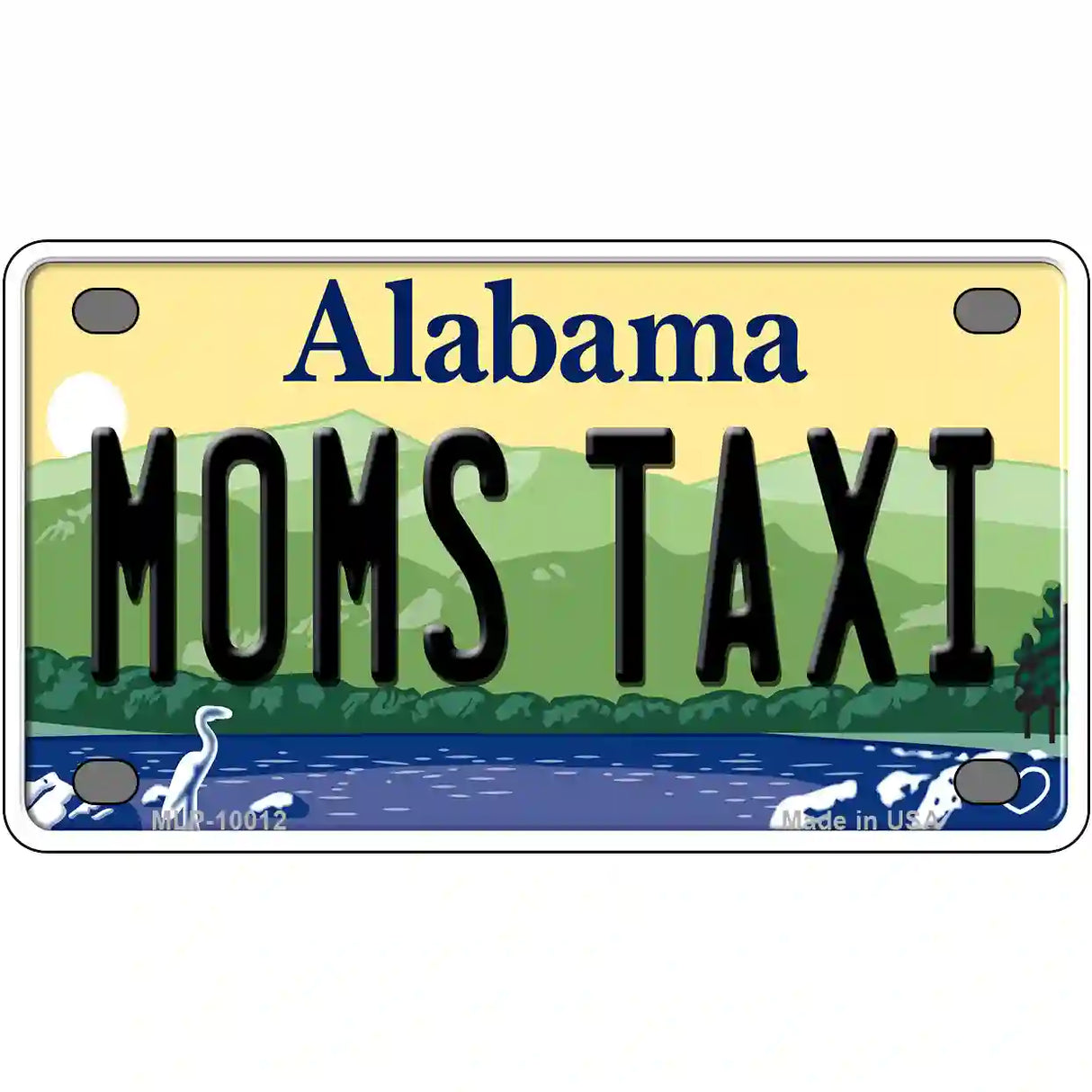 Moms Taxi Alabama Metal Novelty License Plate 4" x 2.2" (MLP)