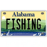 Fishing Alabama Metal Novelty License Plate 4" x 2.2" (MLP)