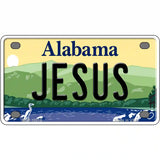 Jesus Alabama Metal Novelty License Plate 4" x 2.2" (MLP)