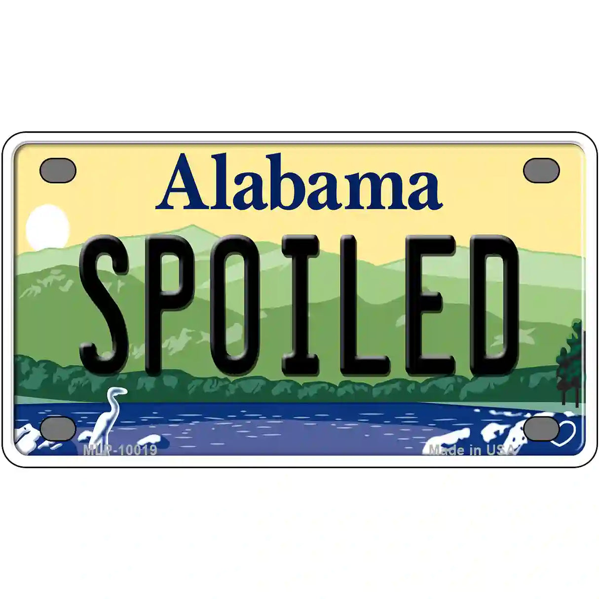 Spoiled Alabama Metal Novelty License Plate 4" x 2.2" (MLP)