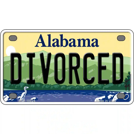 Divorced Alabama Metal Novelty License Plate 4" x 2.2" (MLP)