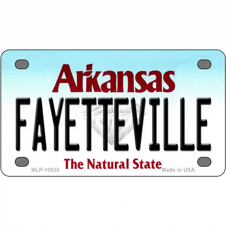 Fayetteville Arkansas Metal Novelty License Plate 4" x 2.2" (MLP)