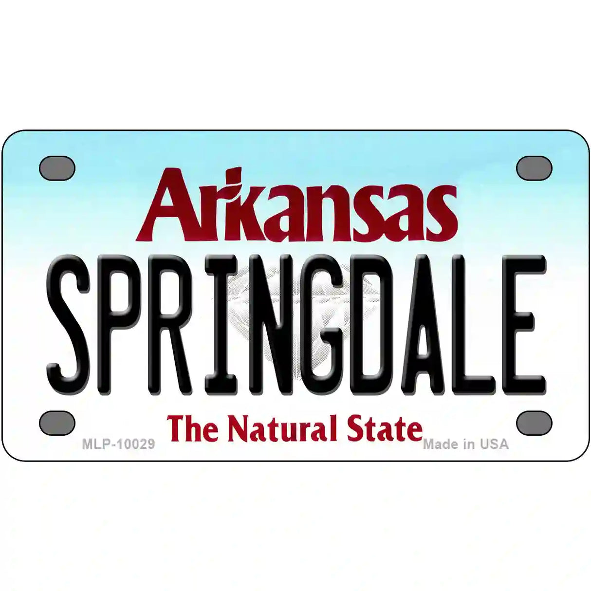 Springdale Arkansas Metal Novelty License Plate 4" x 2.2" (MLP)