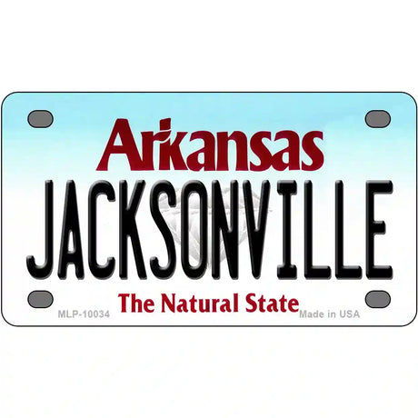 Jacksonville Arkansas Metal Novelty License Plate 4" x 2.2" (MLP)