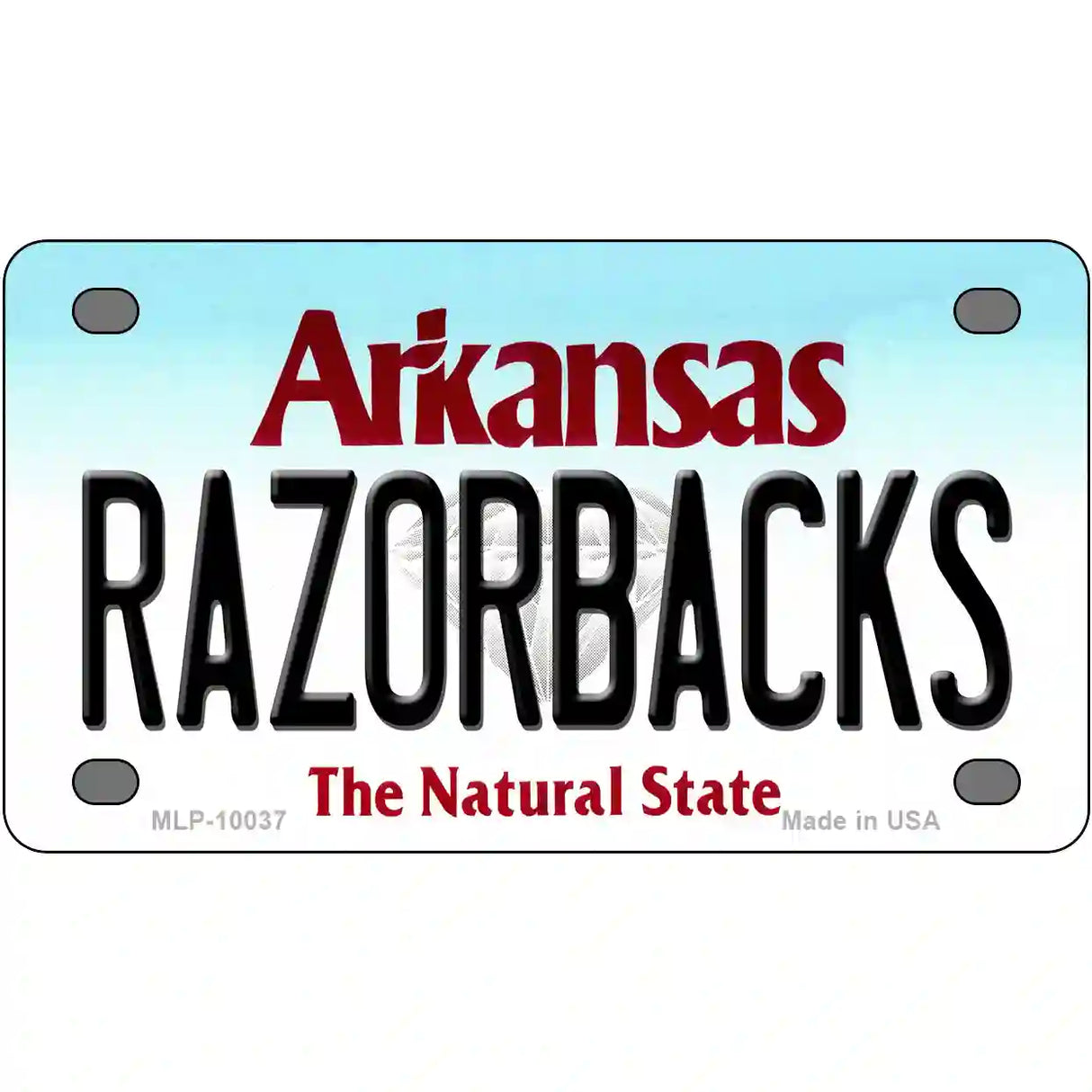 Razorbacks Arkansas Metal Novelty License Plate