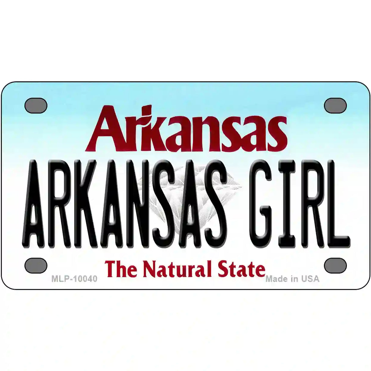 Arkansas Girl Arkansas Metal Novelty License Plate 4" x 2.2" (MLP)