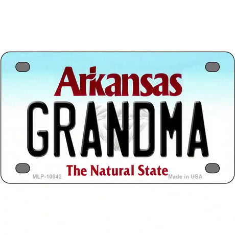 Grandma Arkansas Metal Novelty License Plate 4" x 2.2" (MLP)