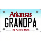 Grandpa Arkansas Metal Novelty License Plate 4" x 2.2" (MLP)