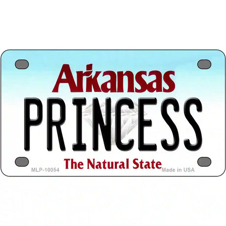 Princess Arkansas Metal Novelty License Plate 4" x 2.2" (MLP)