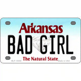 Bad Girl Arkansas Metal Novelty License Plate 4" x 2.2" (MLP)